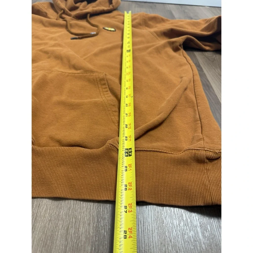 The North Face Hoodie Mens‎ 2XL Orange Fleece Pullover Tent Graphic Casual